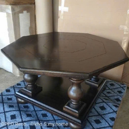 Ashley T86 -8 : Bàn Sofa Chân Tiện - Hình Bát Giác